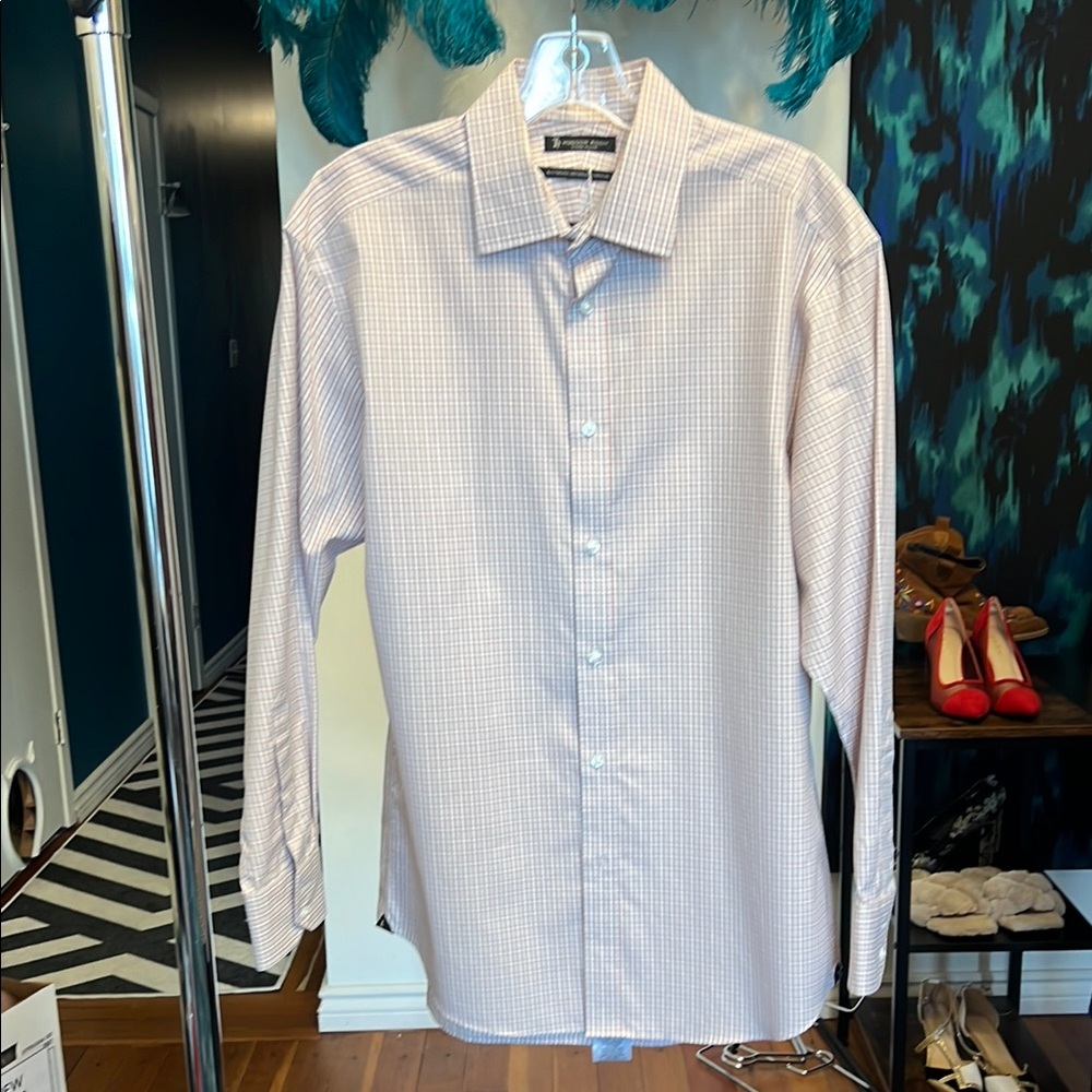 Men's Checkered Shirt - Light Pink